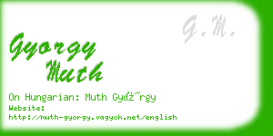 gyorgy muth business card